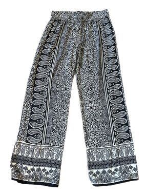 Anne Carson Women's Paisley and Floral Print Pants - Size Small
